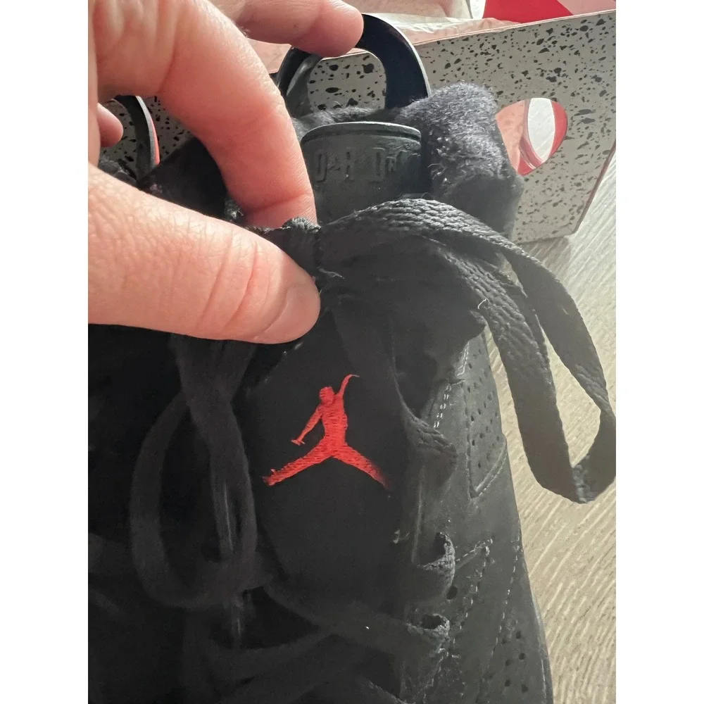 Jordan Retro 6 Mens Size 8.5 Suede Black Infrared Sneaker 384664-060